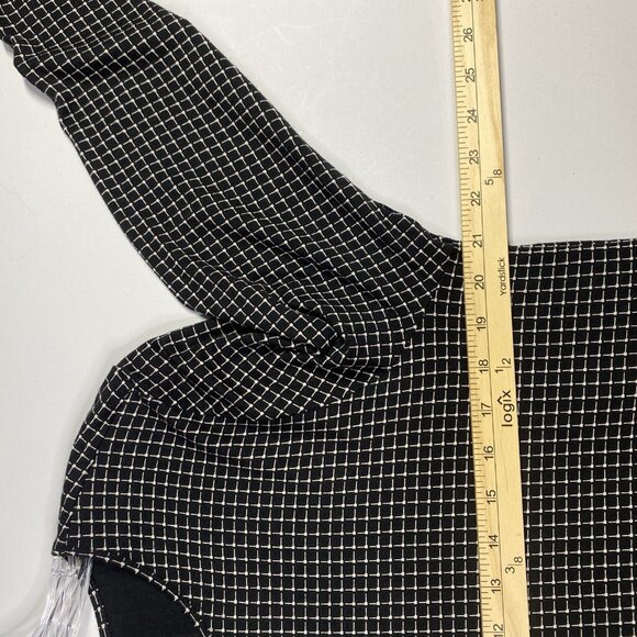 J. Jill Shirt Tunic Long Sleeve Check Grid‎ Top Round Neck Stretch - Picture 9 of 11